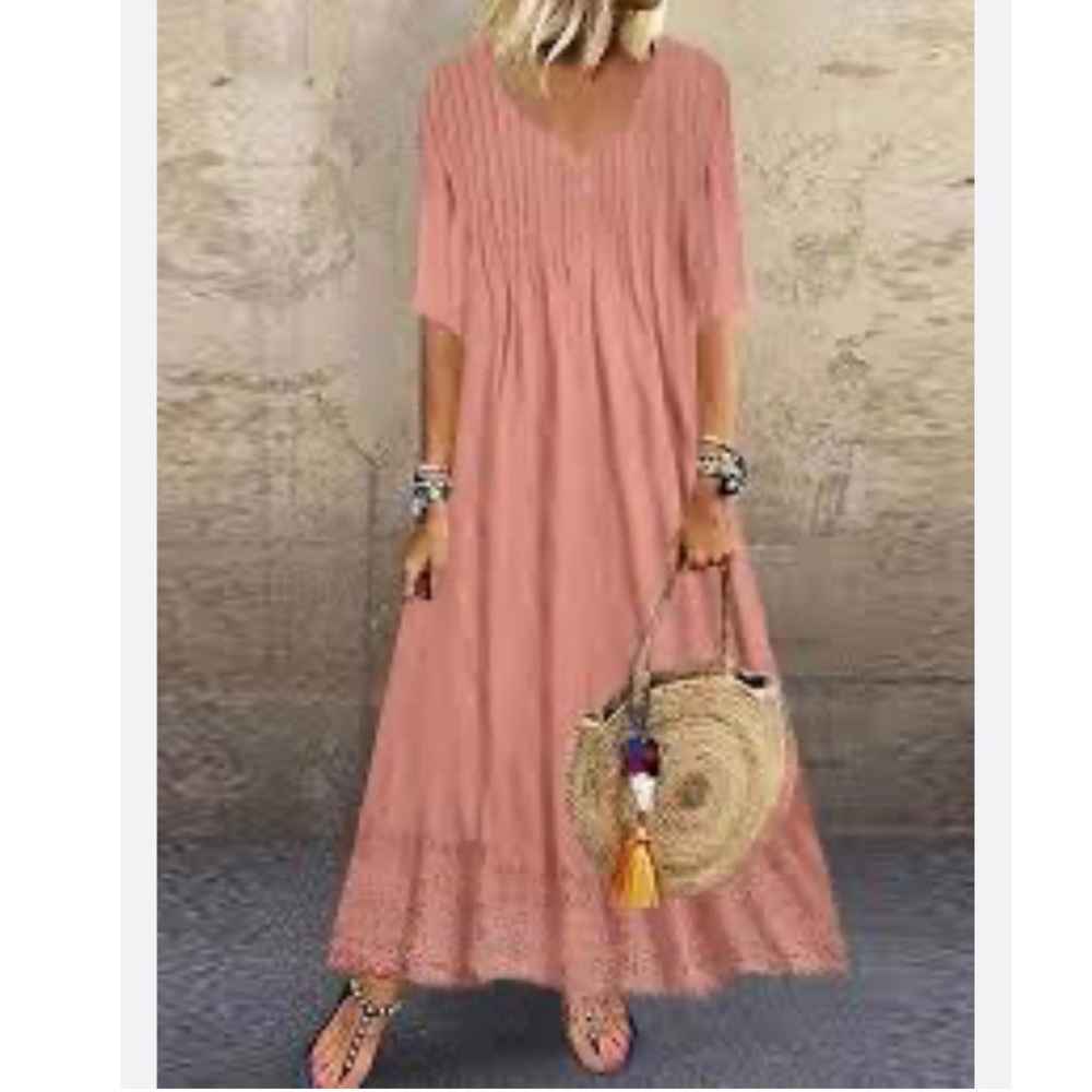 Hekka oversized Swiss dot maxi dress